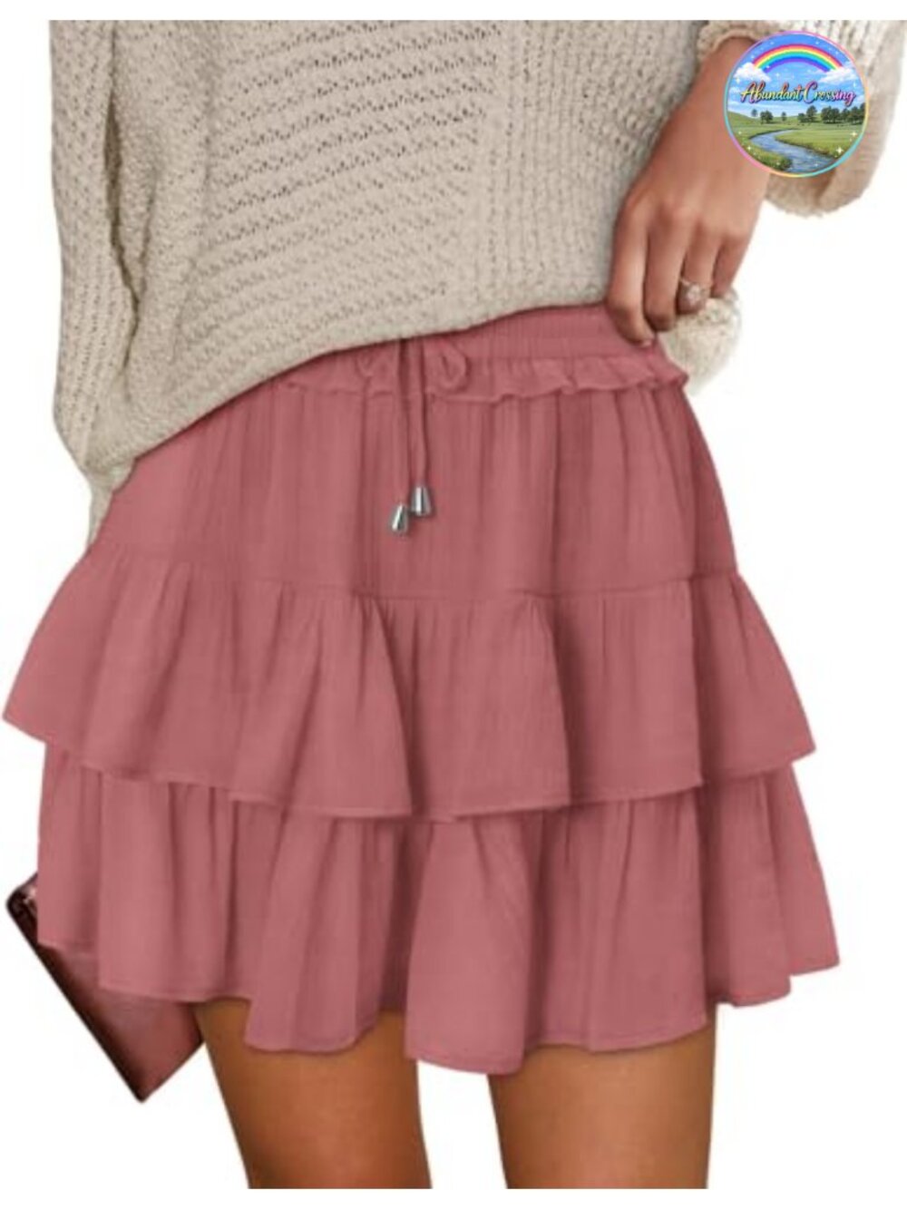 Flowy Ruffle Tiered Skorts for Women - Cotton Blend Golf Tennis Golf Skort